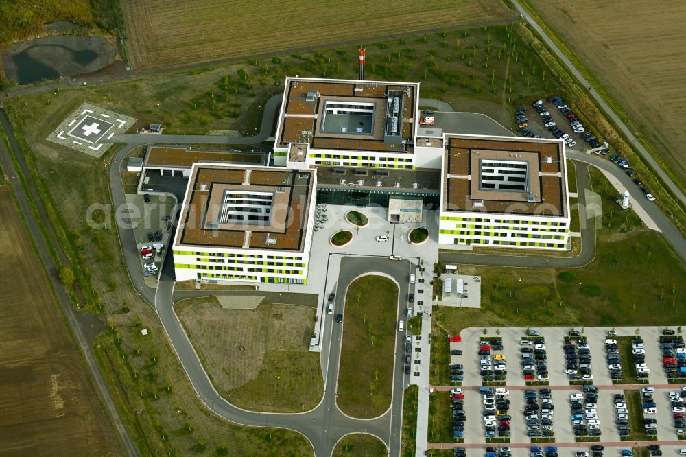 Aerial image Obernkirchen - Hospital grounds of the Clinic Gesamtklinikum fuer das Schaumburger Land in Obernkirchen in the state Lower Saxony, Germany