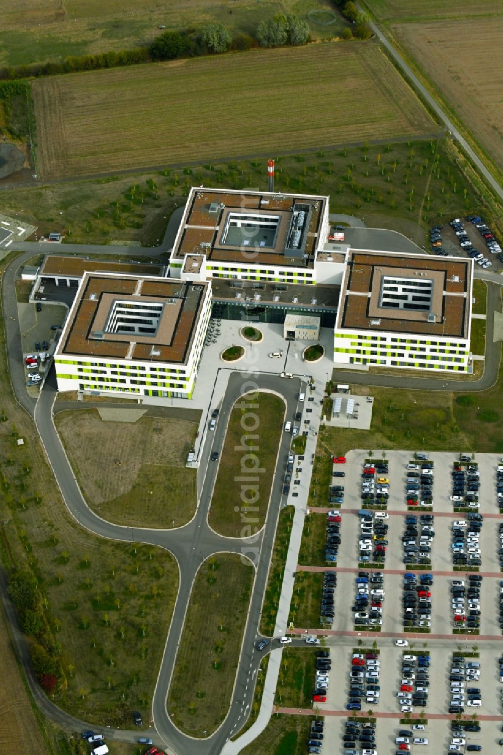 Aerial photograph Obernkirchen - Hospital grounds of the Clinic Gesamtklinikum fuer das Schaumburger Land in Obernkirchen in the state Lower Saxony, Germany