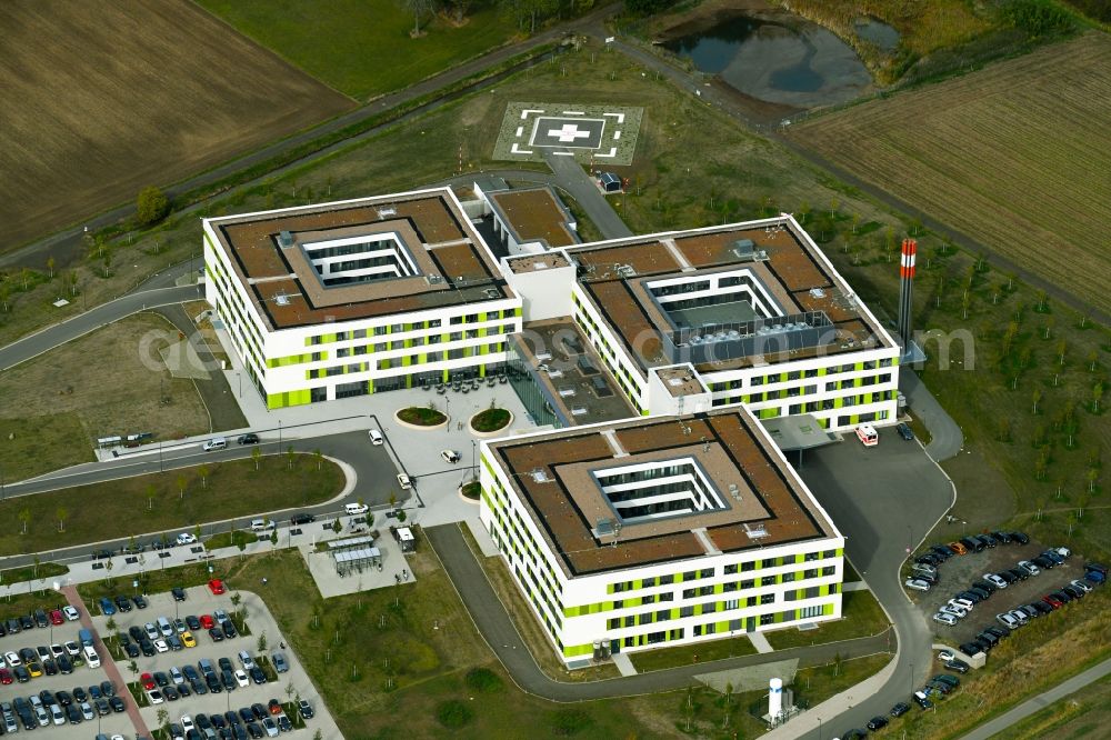 Aerial photograph Obernkirchen - Hospital grounds of the Clinic Gesamtklinikum fuer das Schaumburger Land in Obernkirchen in the state Lower Saxony, Germany