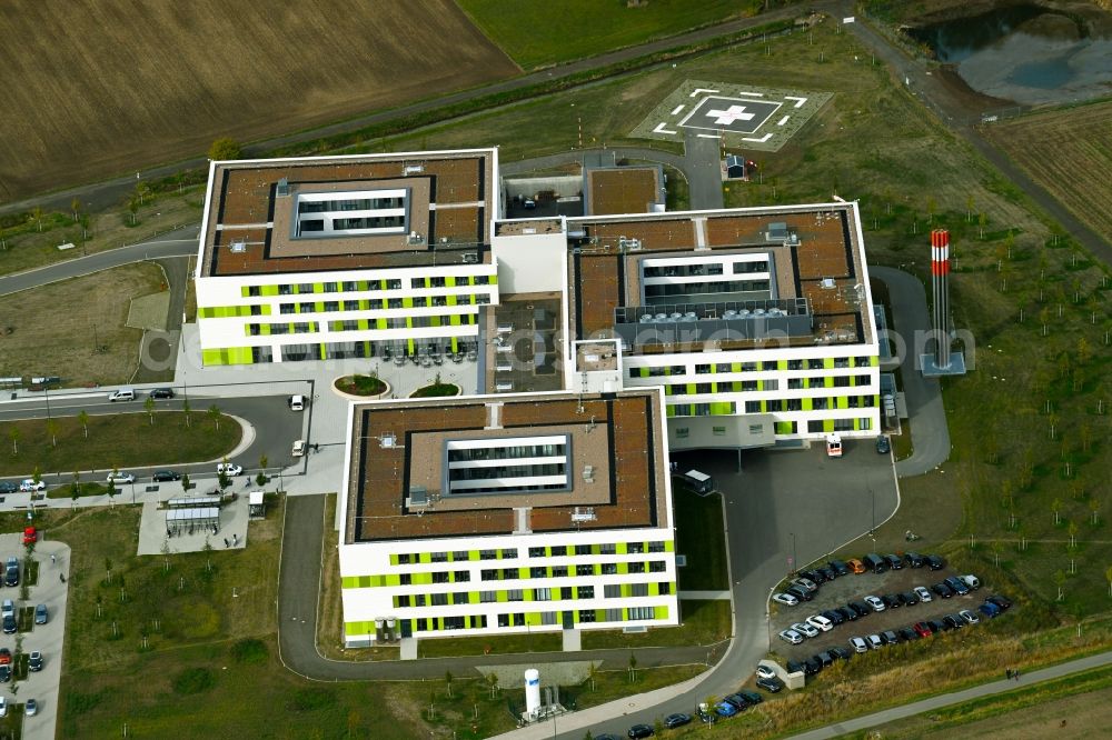 Aerial photograph Obernkirchen - Hospital grounds of the Clinic Gesamtklinikum fuer das Schaumburger Land in Obernkirchen in the state Lower Saxony, Germany