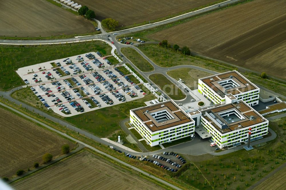 Aerial image Obernkirchen - Hospital grounds of the Clinic Gesamtklinikum fuer das Schaumburger Land in Obernkirchen in the state Lower Saxony, Germany