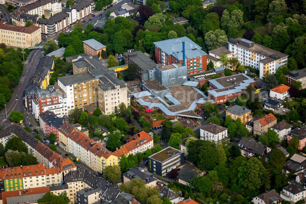 Hagen from above - Clinic of the hospital grounds on Gruenstrasse in Hagen in the state North Rhine-Westphalia