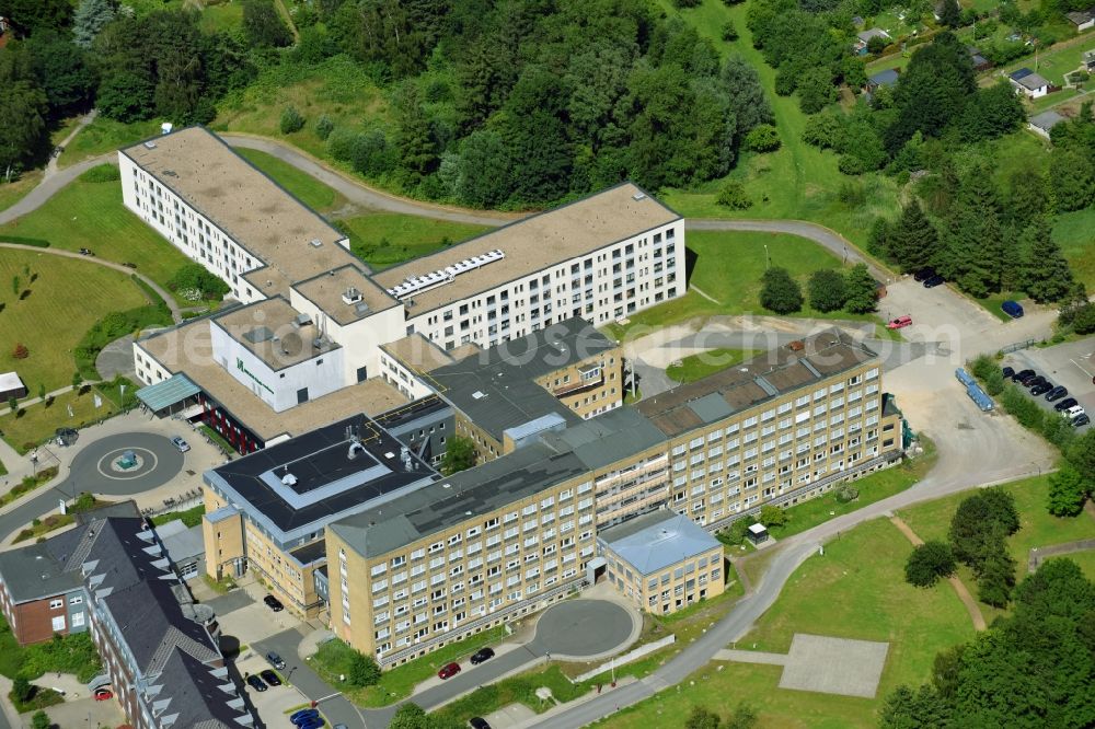 Aerial photograph Cuxhaven - Hospital grounds of the Clinic HELIOS Klinik Cuxhaven on Altenwalder Chaussee in Cuxhaven in the state Lower Saxony, Germany