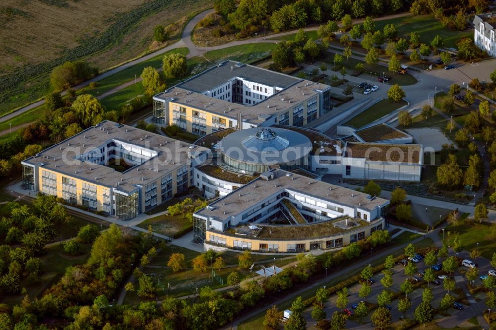 Leipzig from above - Hospital grounds of the Clinic HELIOS Park-Klinikum Leipzig on Morawitzstrasse in the district Probstheida in Leipzig in the state Saxony, Germany