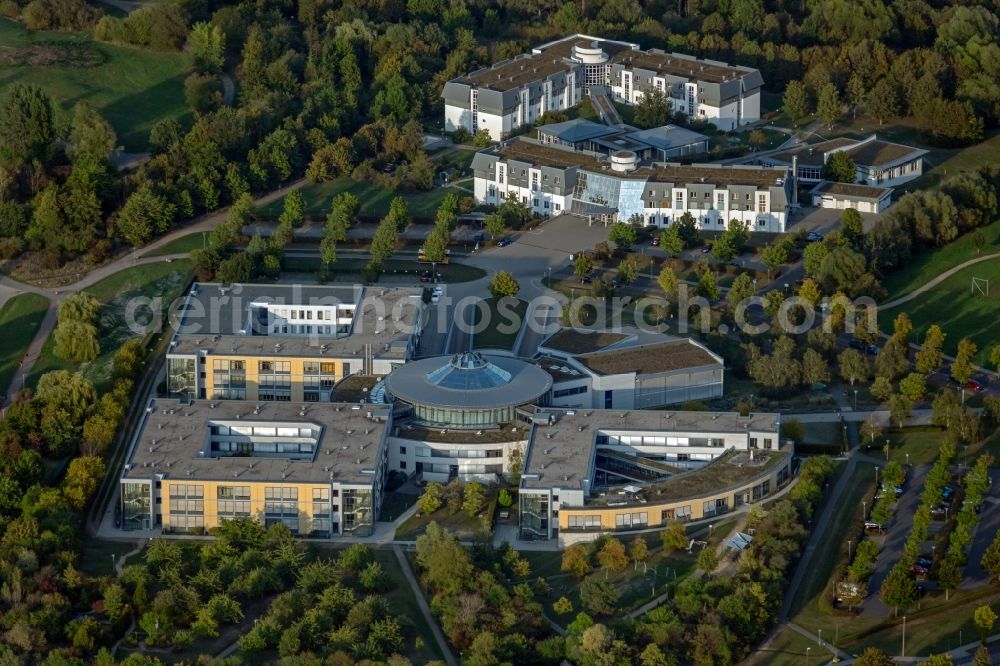 Leipzig from above - Hospital grounds of the Clinic HELIOS Park-Klinikum Leipzig on Morawitzstrasse in the district Probstheida in Leipzig in the state Saxony, Germany