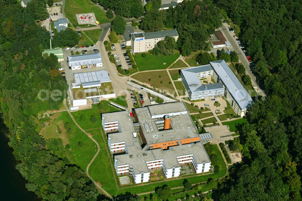 Rüdersdorf from above - Hospital grounds of the Clinic Immanuel Klinik Ruedersdorf in Ruedersdorf in the state Brandenburg, Germany