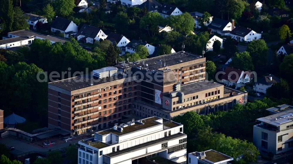 Aerial image Bonn - Hospital grounds of the Clinic Johanniter-Krankenhaus Bonn in the district Gronau in Bonn in the state North Rhine-Westphalia, Germany