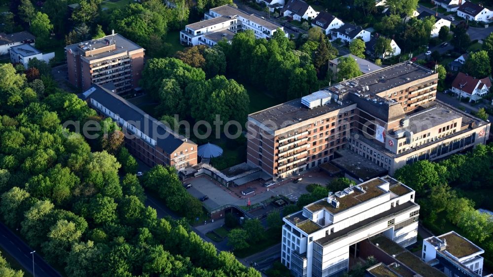 Bonn from above - Hospital grounds of the Clinic Johanniter-Krankenhaus Bonn in the district Gronau in Bonn in the state North Rhine-Westphalia, Germany