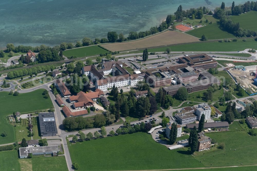 Aerial image Münsterlingen - Hospital grounds of the Clinic Kantonsspital Muensterlingen in Muensterlingen in the canton Thurgau, Switzerland