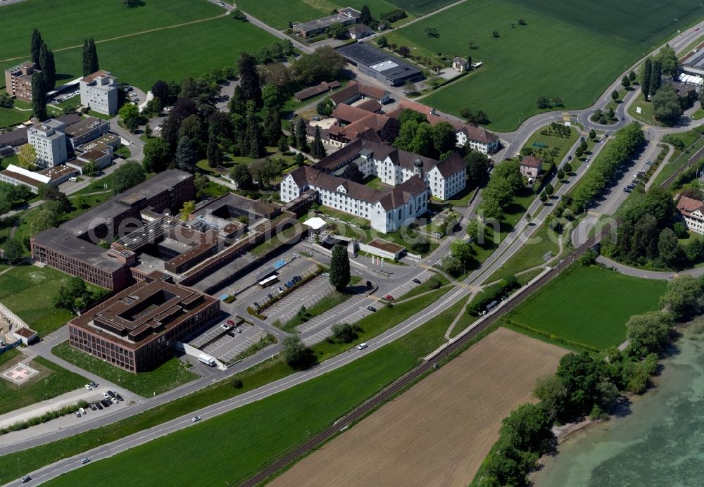 Aerial photograph Münsterlingen - Hospital grounds of the Clinic Kantonsspital Muensterlingen in Muensterlingen in the canton Thurgau, Switzerland