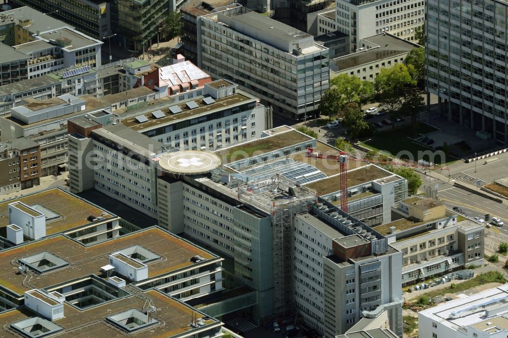 Aerial image Stuttgart - Clinic of the hospital grounds of Katharinenhospital of the Klinikum in Stuttgart in the state of Baden-Wuerttemberg