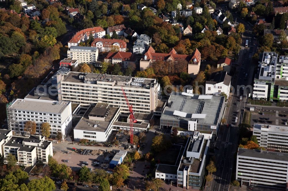 Aerial photograph Mainz - Hospital grounds of the Clinic Katholisches Klinikum in Mainz in the state Rhineland-Palatinate, Germany