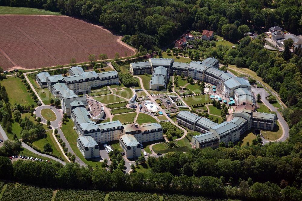 Aerial image Kreischa - Hospital grounds of the Clinic KLINIK BAVARIA Kreischa An of Wolfsschlucht in Kreischa in the state Saxony, Germany