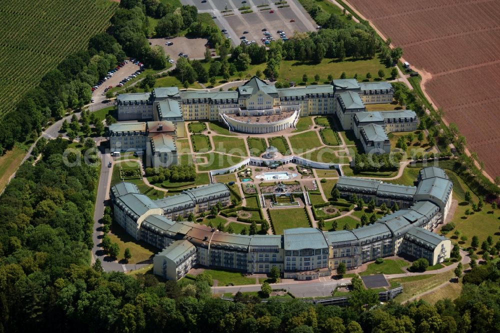 Kreischa from above - Hospital grounds of the Clinic KLINIK BAVARIA Kreischa An of Wolfsschlucht in Kreischa in the state Saxony, Germany