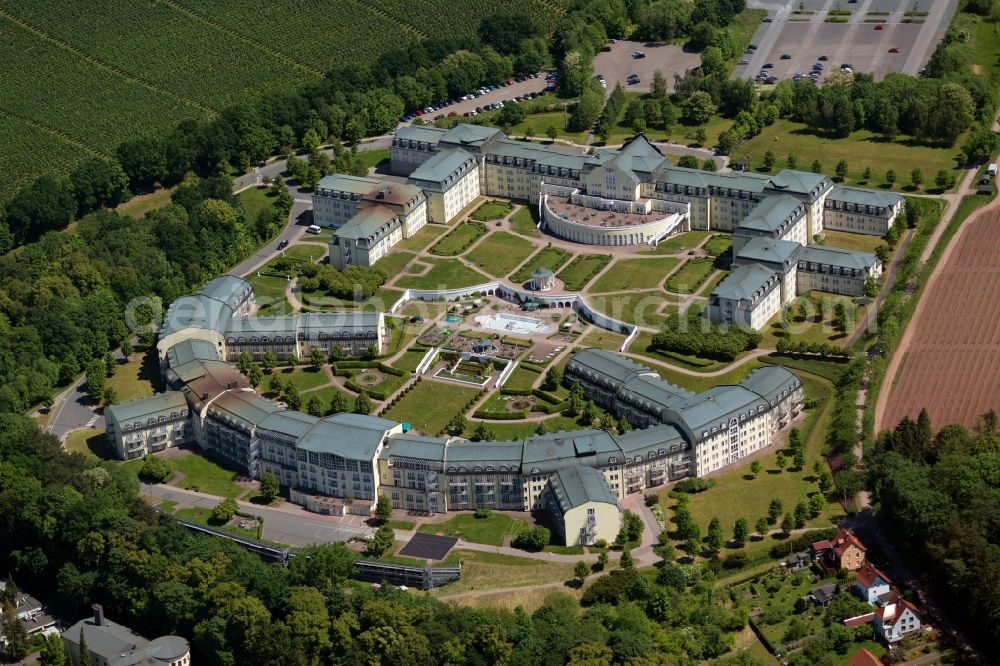 Kreischa from the bird's eye view: Hospital grounds of the Clinic KLINIK BAVARIA Kreischa An of Wolfsschlucht in Kreischa in the state Saxony, Germany