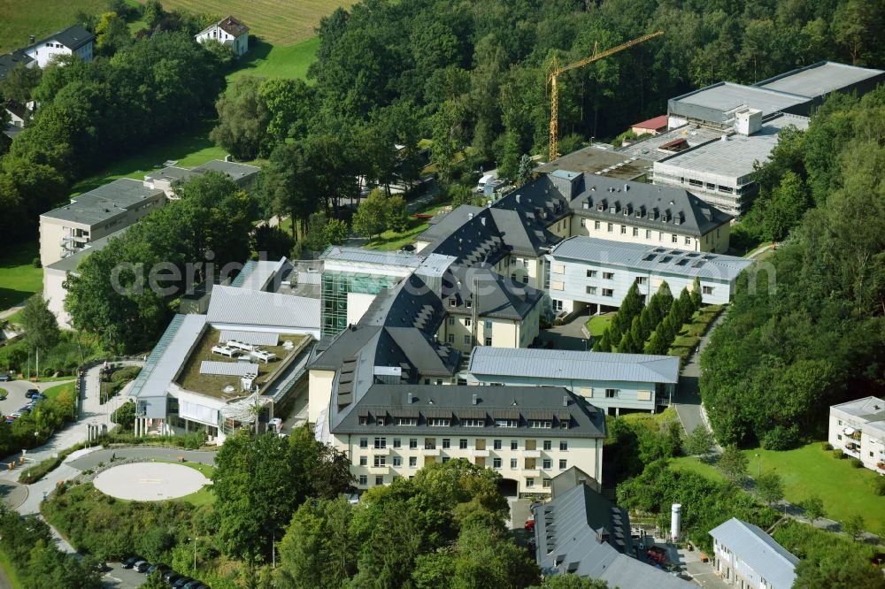 Aerial photograph Bayreuth - Hospital grounds of the Clinic Klinik Hohe Warte in the district Schiesshaus in Bayreuth in the state Bavaria, Germany