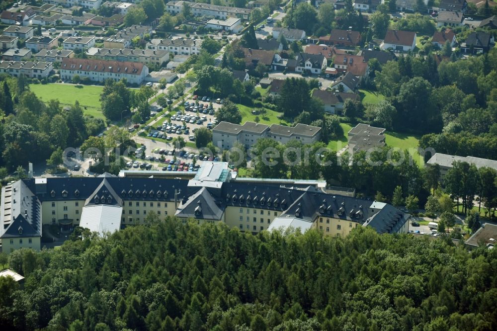 Aerial image Bayreuth - Hospital grounds of the Clinic Klinik Hohe Warte in the district Schiesshaus in Bayreuth in the state Bavaria, Germany