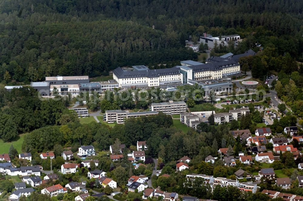 Bayreuth from above - Hospital grounds of the Clinic Klinik Hohe Warte in the district Schiesshaus in Bayreuth in the state Bavaria, Germany