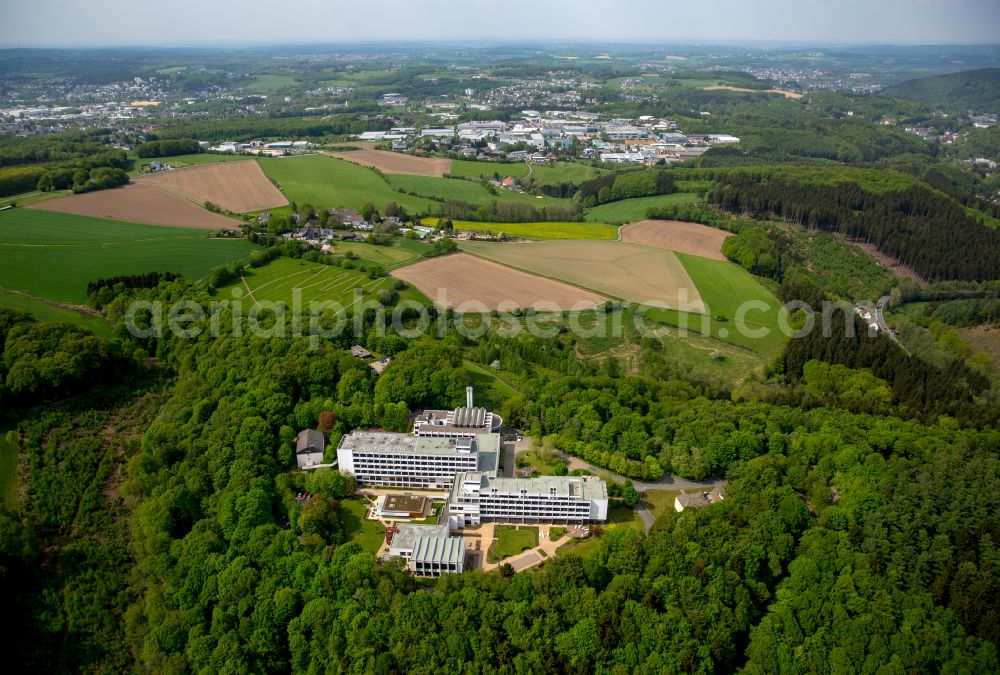 Aerial image Ennepetal - Hospital grounds of the Clinic Klinik Koenigsfeld on Holthauser Talstrasse in Ennepetal in the state North Rhine-Westphalia, Germany