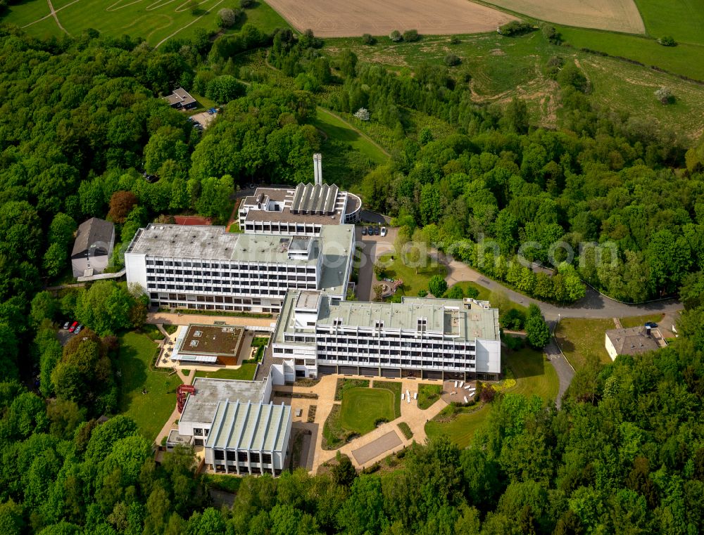 Aerial photograph Ennepetal - Hospital grounds of the Clinic Klinik Koenigsfeld on Holthauser Talstrasse in Ennepetal in the state North Rhine-Westphalia, Germany