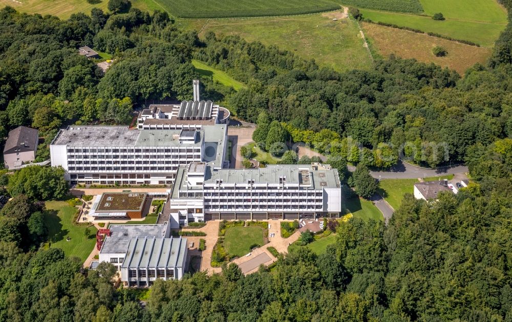 Aerial photograph Ennepetal - Hospital grounds of the Clinic Klinik Koenigsfeld on Holthauser Talstrasse in Ennepetal in the state North Rhine-Westphalia, Germany