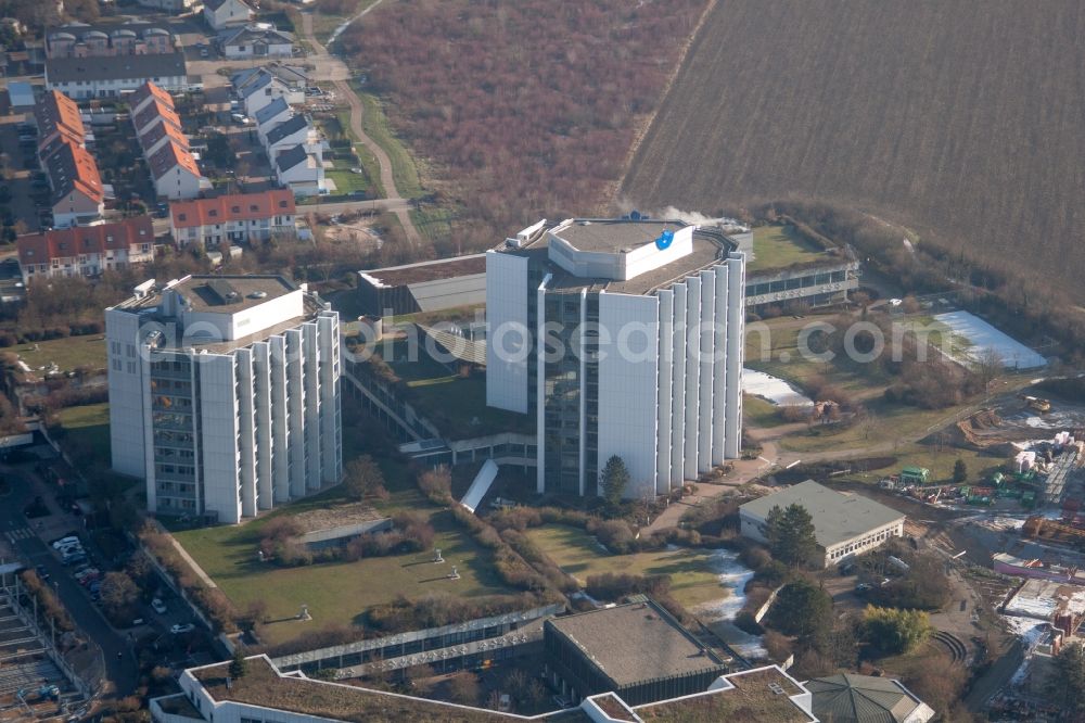 Aerial photograph Ludwigshafen am Rhein - Hospital grounds of the Clinic BG Klinik Ludwigshafen in Ludwigshafen am Rhein in the state Rhineland-Palatinate