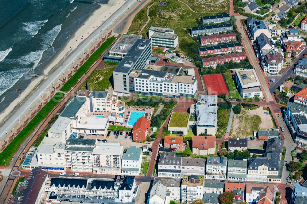 Norderney from above - Hospital grounds of the Clinic Klinik Norderney in Norderney in the state Lower Saxony, Germany