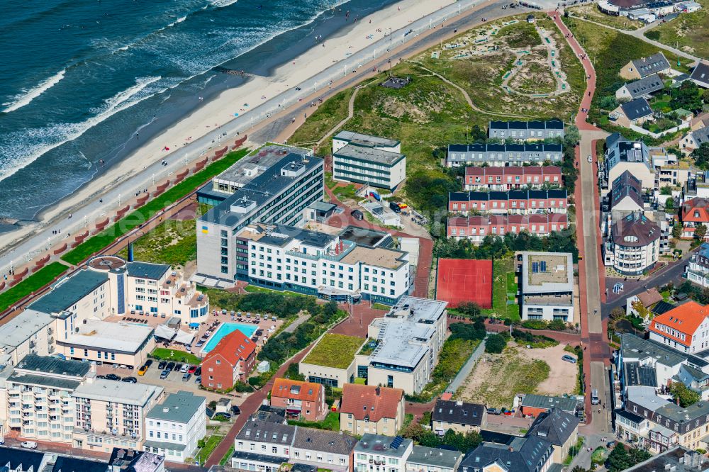 Aerial image Norderney - Hospital grounds of the Clinic Klinik Norderney in Norderney in the state Lower Saxony, Germany