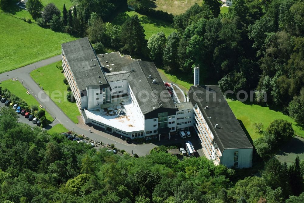 Bad Salzhausen from above - Hospital grounds of the Clinic Klinik Rabenstein on Kurstrasse in Bad Salzhausen in the state Hesse, Germany