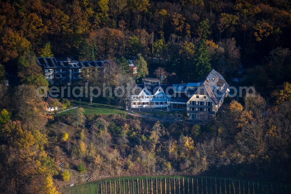 Wiebelsberg from above - Hospital grounds of the Clinic Klinik on Steigerwald in Wiebelsberg in the state Bavaria, Germany