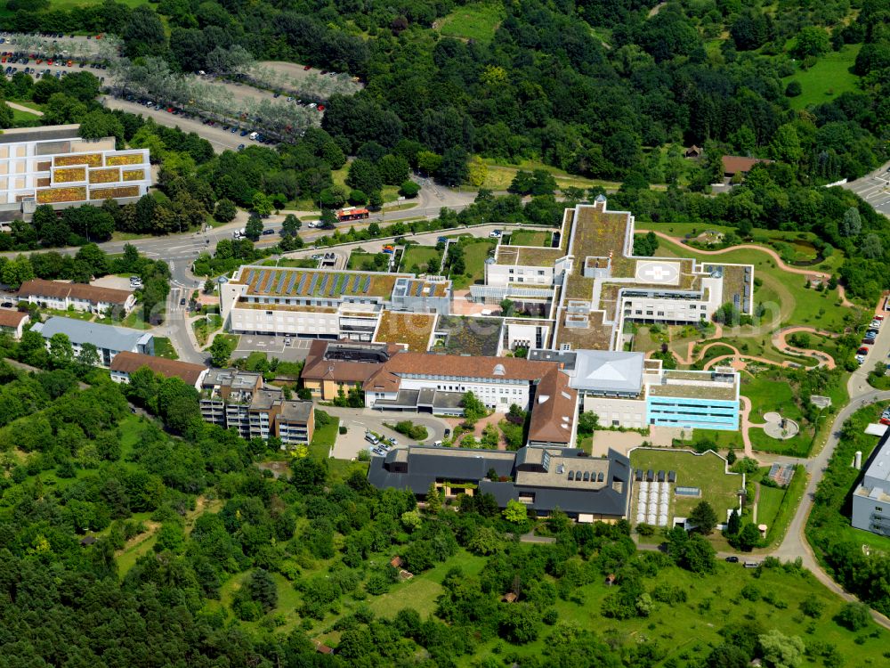 Aerial photograph Tübingen - Hospital grounds of the Clinic BG Klinik Tuebingen in Tuebingen in the state Baden-Wuerttemberg, Germany