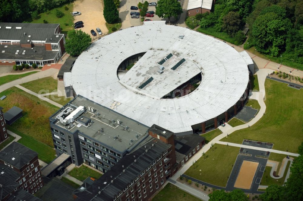 Bad Bramstedt from above - Hospital grounds of the Clinic Klinikum Bad Bramstedt on Oskar-Alexander-Strasse in Bad Bramstedt in the state Schleswig-Holstein, Germany