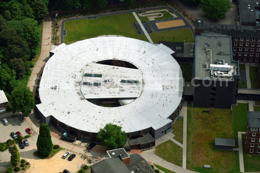 Aerial photograph Bad Bramstedt - Hospital grounds of the Clinic Klinikum Bad Bramstedt on Oskar-Alexander-Strasse in Bad Bramstedt in the state Schleswig-Holstein, Germany