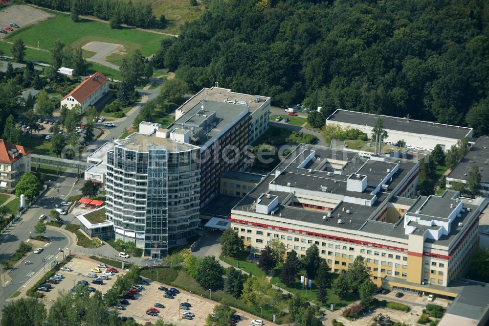 Chemnitz from the bird's eye view: Clinic of the hospital grounds Klinikum Chemnitz gGmbH in Chemnitz in the state Saxony