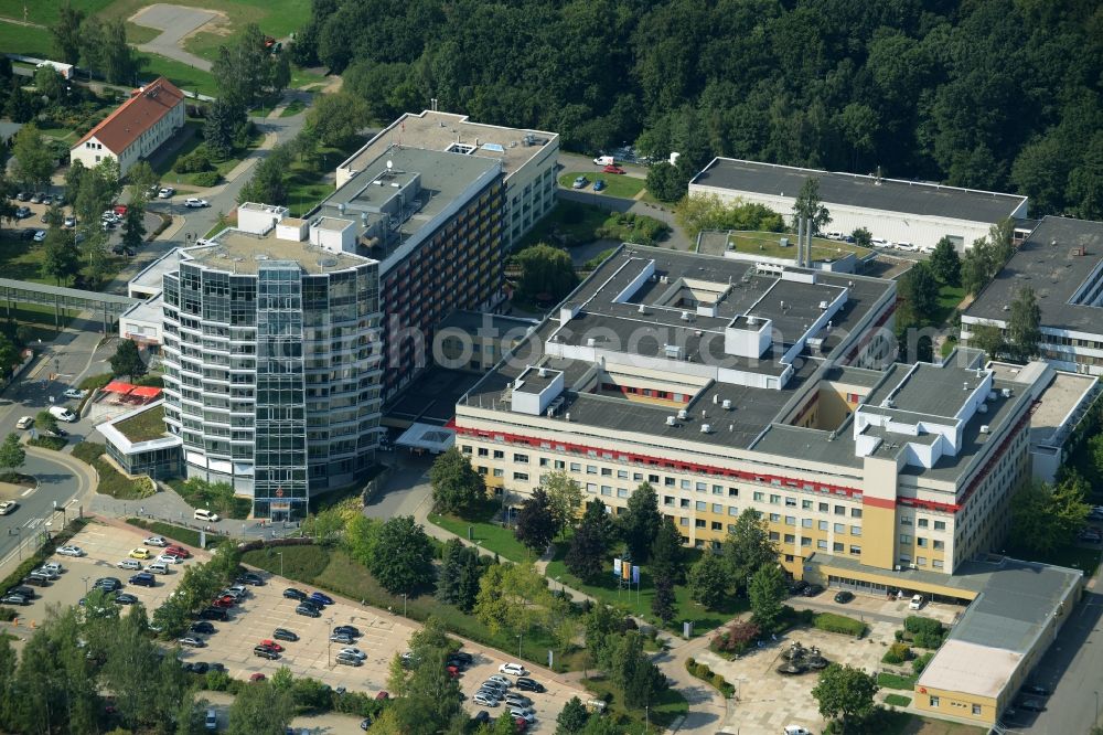 Aerial image Chemnitz - Clinic of the hospital grounds Klinikum Chemnitz gGmbH in Chemnitz in the state Saxony