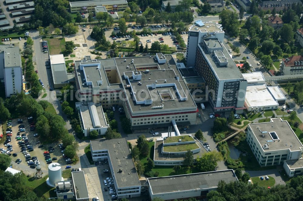 Aerial photograph Chemnitz - Clinic of the hospital grounds Klinikum Chemnitz gGmbH in Chemnitz in the state Saxony