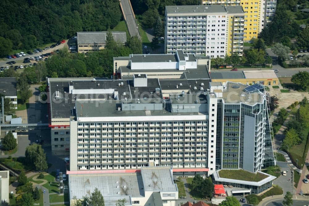 Aerial photograph Chemnitz - Clinic of the hospital grounds Klinikum Chemnitz gGmbH in Chemnitz in the state Saxony