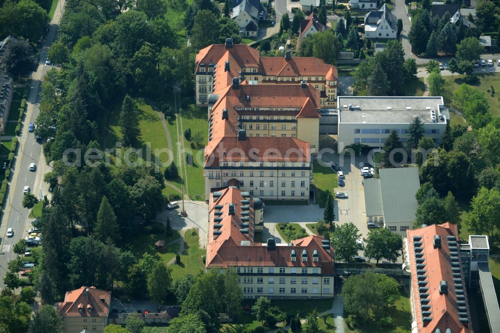 Aerial image Chemnitz - Clinic of the hospital grounds Klinikum Chemnitz gGmbH - Standort Flemmingstrasse in Chemnitz in the state Saxony