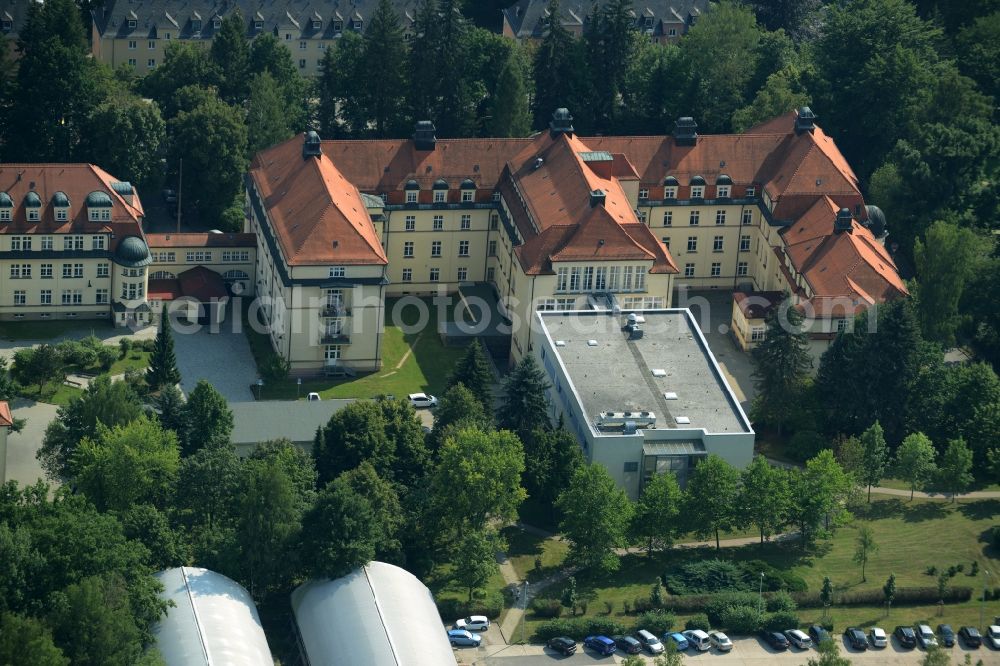 Chemnitz from the bird's eye view: Clinic of the hospital grounds Klinikum Chemnitz gGmbH - Standort Flemmingstrasse in Chemnitz in the state Saxony