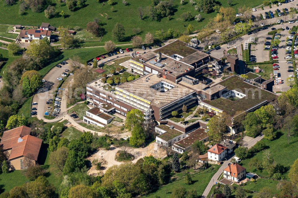 Baden-Baden from above - Hospital grounds of the Clinic Klinikum Mittelbaden - Stadtklinik Baden-Baden Klinik fuer Diagnostische Radiologie in Baden-Baden in the state Baden-Wuerttemberg, Germany