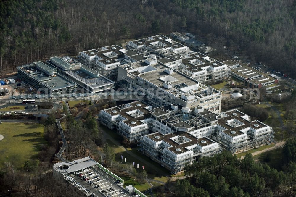 Aerial image Nürnberg - Clinic of the hospital grounds Klinikum Nuernberg - Medizinische Klinik on Breslauer Strasse in Nuremberg in the state Bavaria