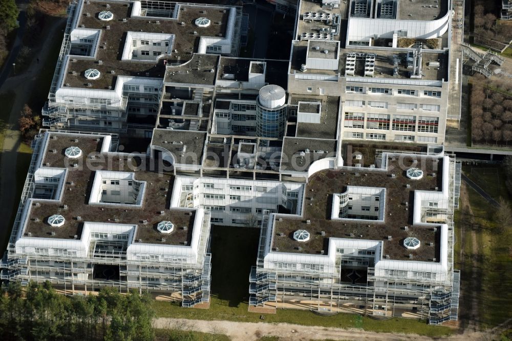 Nürnberg from the bird's eye view: Clinic of the hospital grounds Klinikum Nuernberg - Medizinische Klinik on Breslauer Strasse in Nuremberg in the state Bavaria