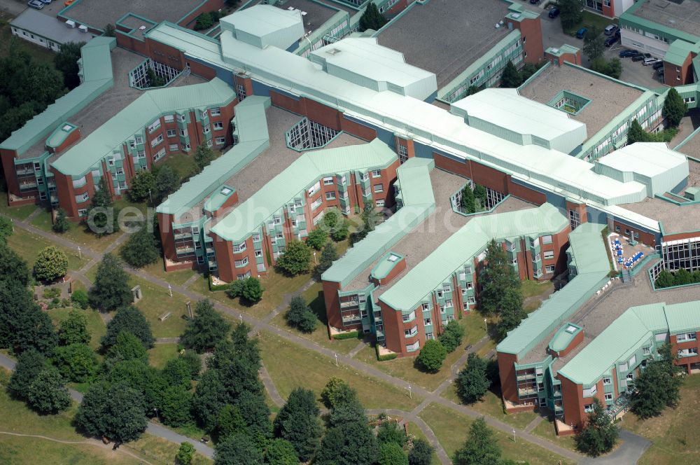 Aerial image Osnabrück - Hospital grounds of the Clinic Klinikum Osnabrueck GmbH in Osnabrueck in the state Lower Saxony, Germany