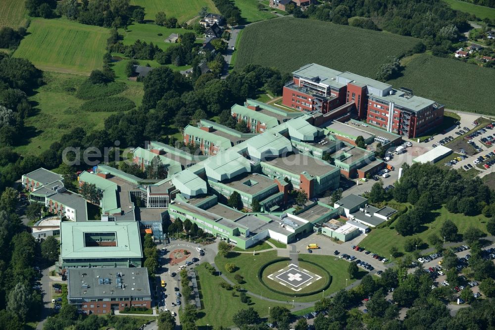 Osnabrück from above - Clinic of the hospital grounds Klinikum Osnabrueck in Osnabrueck in the state of Lower Saxony