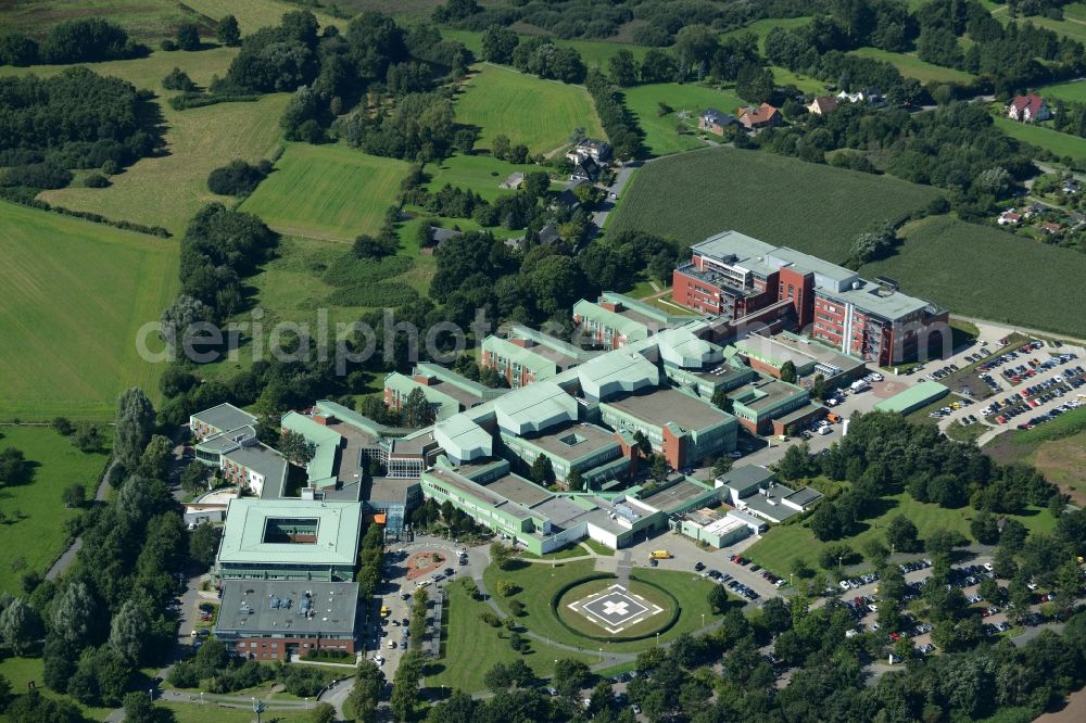 Osnabrück from the bird's eye view: Clinic of the hospital grounds Klinikum Osnabrueck in Osnabrueck in the state of Lower Saxony