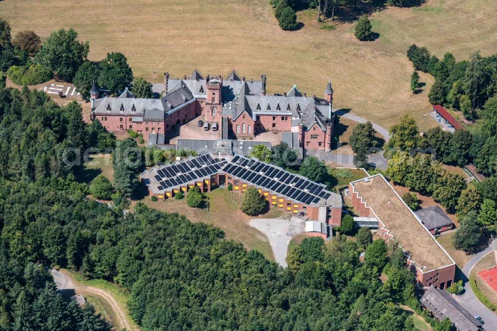 Mudau from the bird's eye view: Hospital grounds of the Clinic Klinikum Schloss Waldleiningen in Mudau in the state Baden-Wurttemberg, Germany