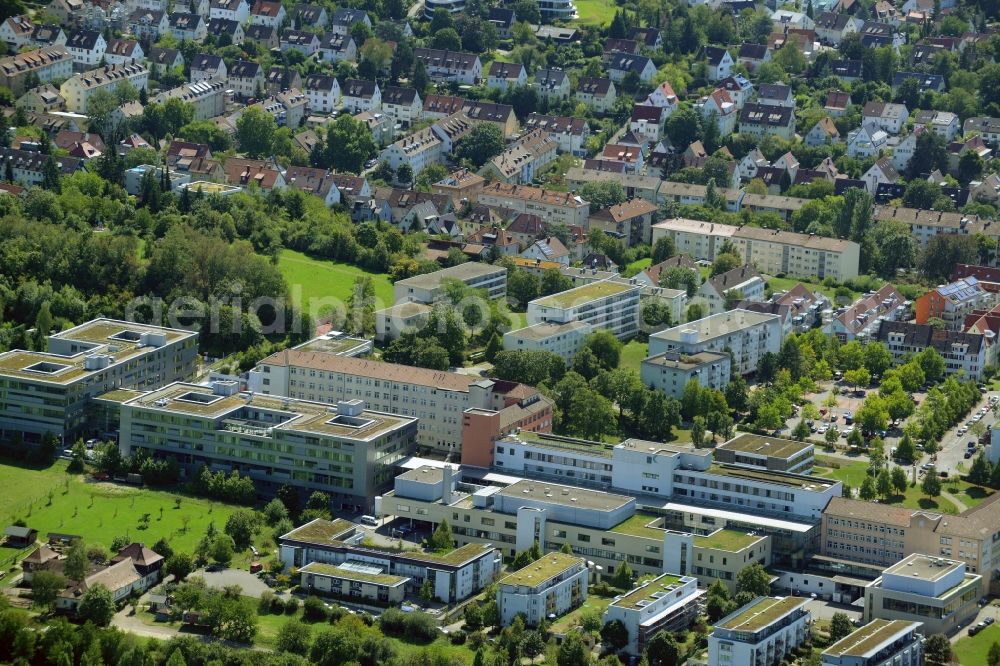 Aerial image Stuttgart - Clinic of the hospital grounds Klinikum Stuttgart and hospital Bad Cannstatt in Stuttgart in the state of Baden-Wuerttemberg