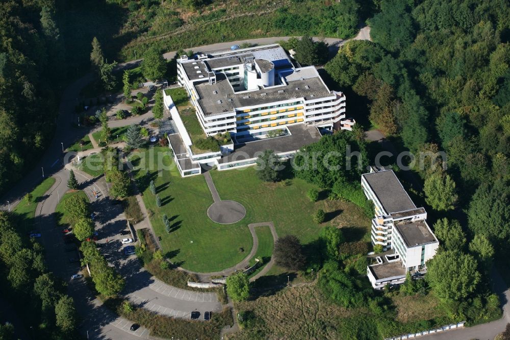 Aerial photograph Rheinfelden (Baden) - Hospital grounds of the clinic in Rheinfelden (Baden) in the state Baden-Wuerttemberg