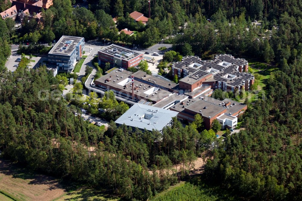 Roth from the bird's eye view: Hospital grounds of the Clinic Kreisklinik Roth at Weinbergweg in Roth in the state Bavaria, Germany