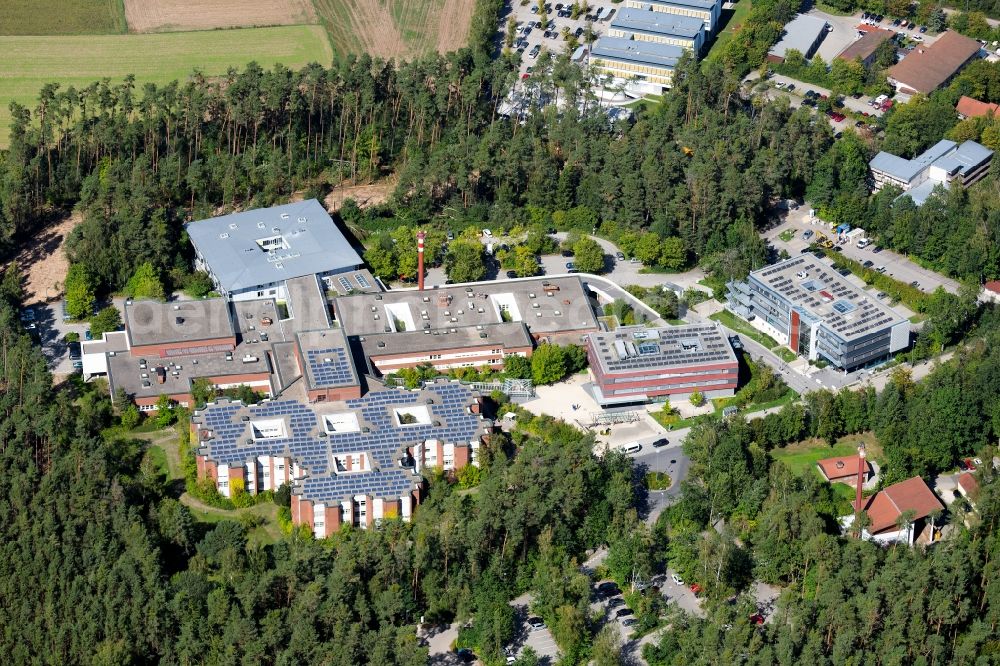 Aerial photograph Roth - Hospital grounds of the Clinic Kreisklinik Roth at Weinbergweg in Roth in the state Bavaria, Germany